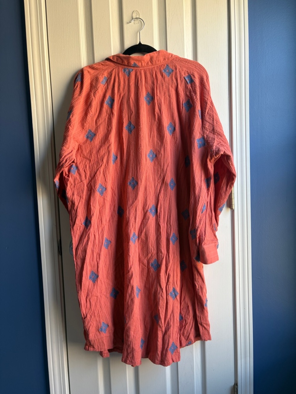 J. Jill Pure Jill Embroidered Shirtdress Size 3X in Coral Reef, Blue Lake - Picture 9 of 15